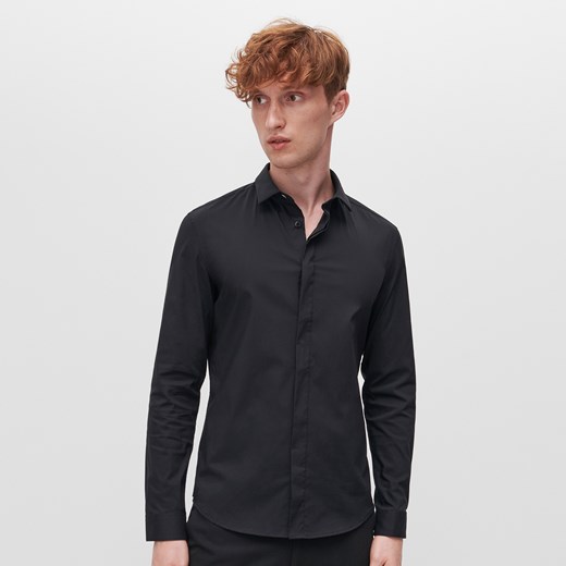 Reserved - Elegancka koszula z krytymi guzikami - Czarny Reserved XS Reserved okazyjna cena