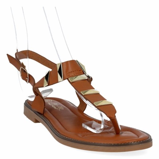 Bellicy Stylowe sandały damskie Camelowe (kolory) ze sklepu PaniTorbalska w kategorii Sandały damskie - zdjęcie 115408084