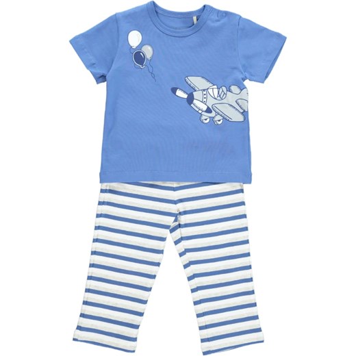 Odzież dla niemowląt niebieska Kanz z nadrukami bawełniana chłopięca 