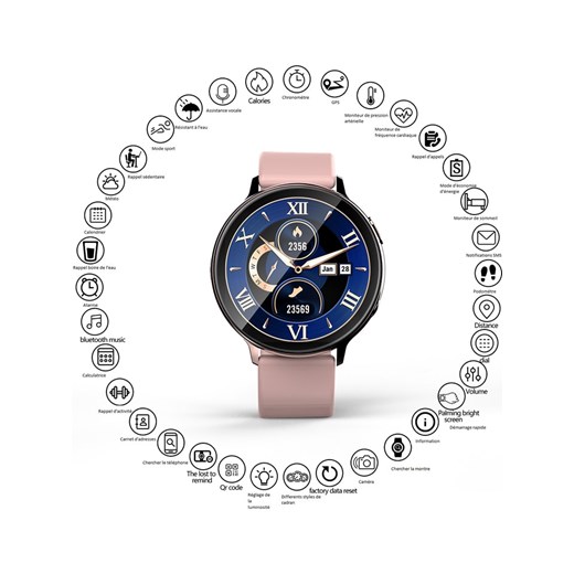 Smartwatch w kolorze jasnoróżowym Whipearl onesize wyprzedaż Limango Polska