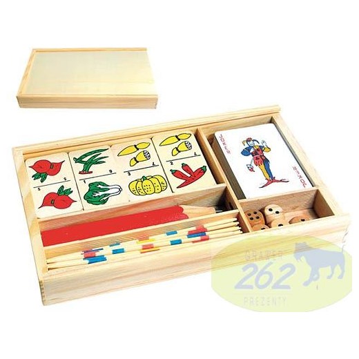 Drewniany zestaw gier dla dzieci KIDS