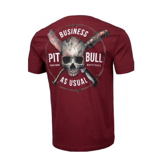 Koszulka Pit Bull Business As Usual'20 - Bordowa Pit Bull West Coast L ZBROJOWNIA
