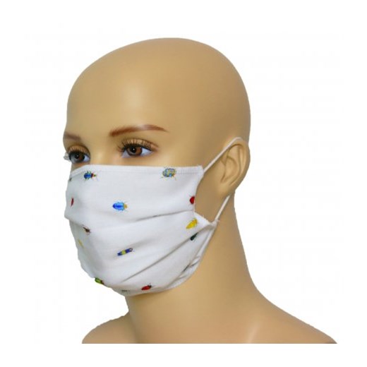 Robaczki - bawełniana maska wielorazowa z certyfikatem OEKO-TEX  wyprzedaż ZBROJOWNIA