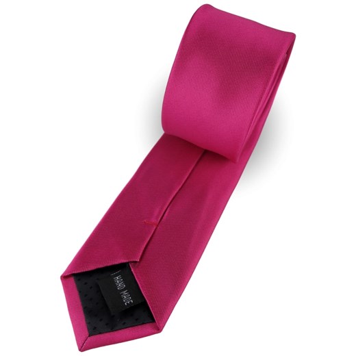 Krawat Męski Elegancki Modny Śledź wąski gładki różowy fuksja G283 okazyjna cena ŚWIAT KOSZUL
