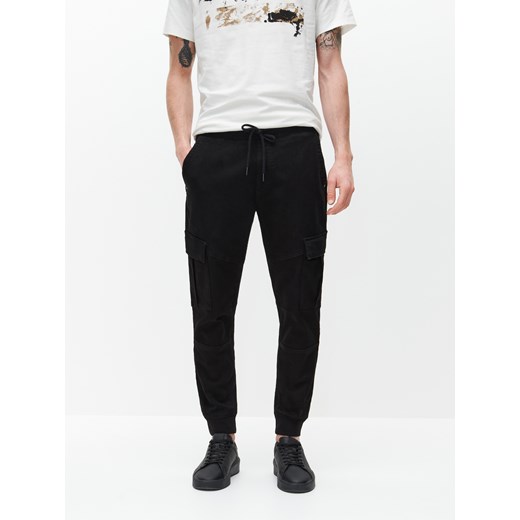 Reserved - Joggery cargo slim fit - Czarny Reserved 30 Reserved