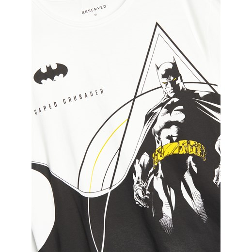 Reserved - Dwuczęściowa piżama Batman - Kremowy Reserved L wyprzedaż Reserved