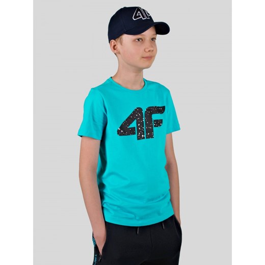 4F Koszulka Dziecięca T-shirt Turkusowa 164 darcet