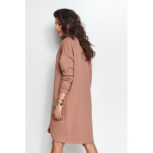 Sukienka w kolorze ciemnobeżowym Numinou onesize wyprzedaż Limango Polska