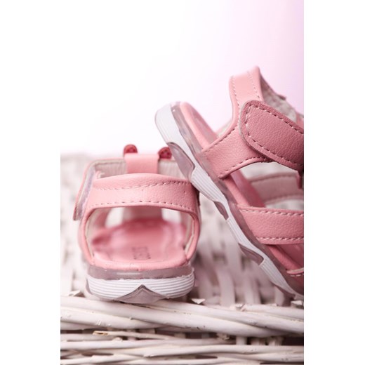 Różowe sandały niemowlęce niechodki na rzep z króliczkami Casu X806A Casu Casu.pl