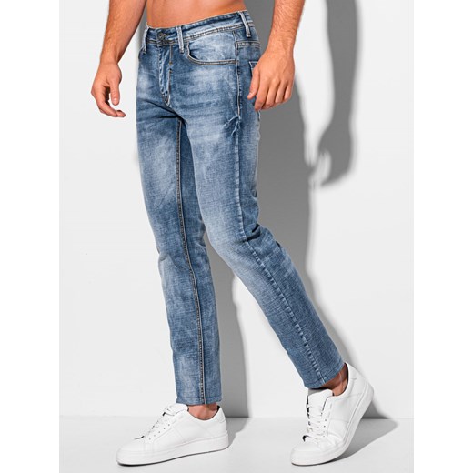 Spodnie męskie jeansowe 1107P - niebieskie Edoti.com 33 Edoti.com