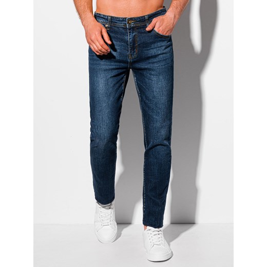 Spodnie męskie jeansowe 1095P - ciemnoniebieskie Edoti.com 35 Edoti.com