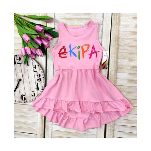 ASYMETRYCZNA SUKIENKA EKIPA RÓŻ Petit Boutique - Moda Dziecięca 158 okazja Petit Boutique - Moda Dziecięca