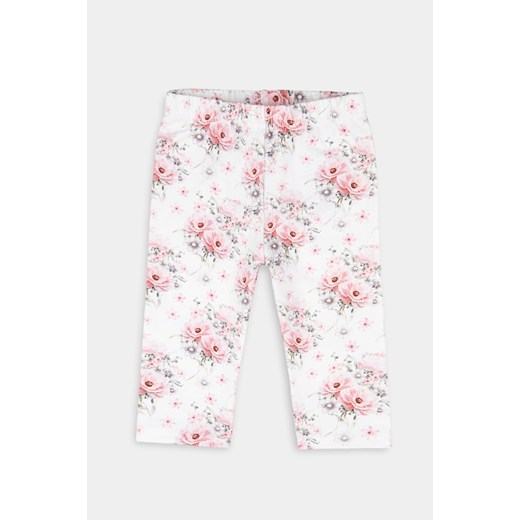 Białe legginsy w róże 3/4 98 Myprincess / Lily Grey MKA GROUP