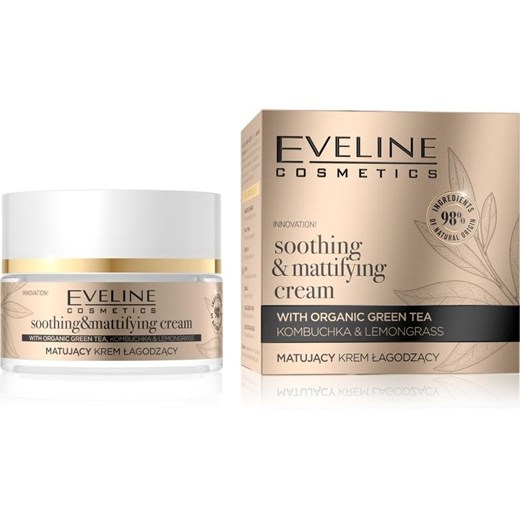 Eveline, Organic Gold, łagodzący krem matujący na dzień i noc, 50 ml Eveline smyk