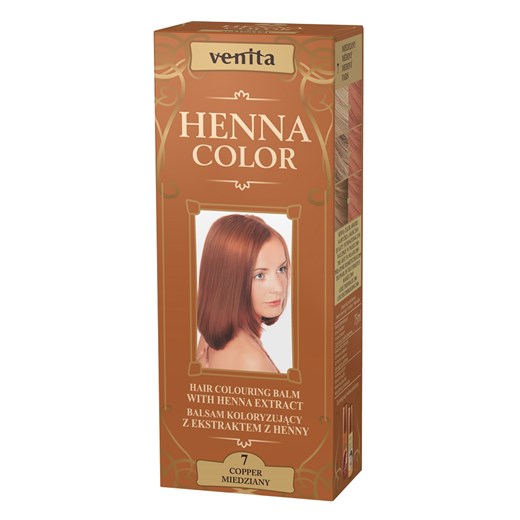 Henna Color balsam koloryzujący z ekstraktem z henny 7 Miedziany 75ml Venita 75ml perfumgo.pl
