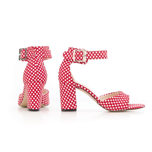 Sandały damskie Zapato z zamszu czerwone 