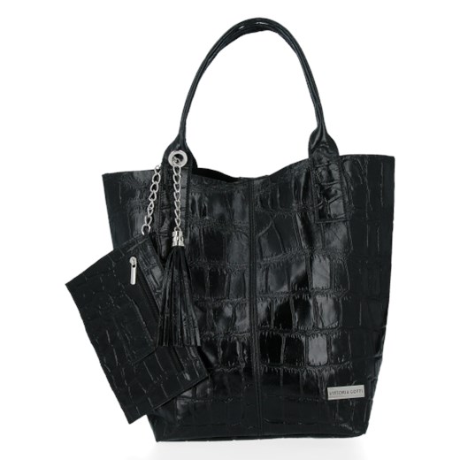 Shopper bag czarna Vittoria Gotti 