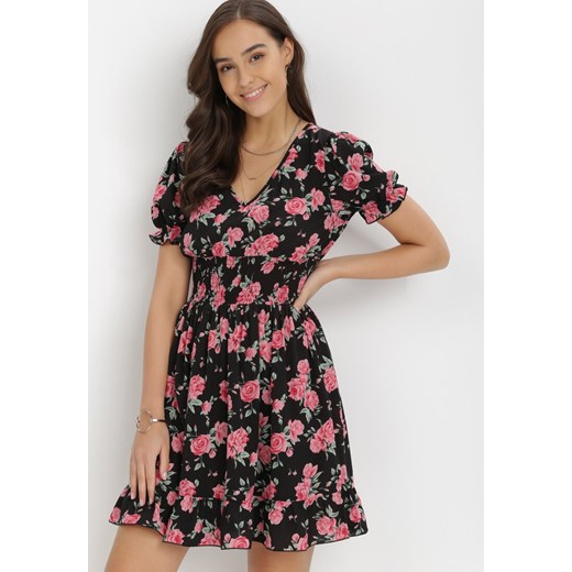 Czarna Sukienka Aethiliana M/L Born2be Odzież