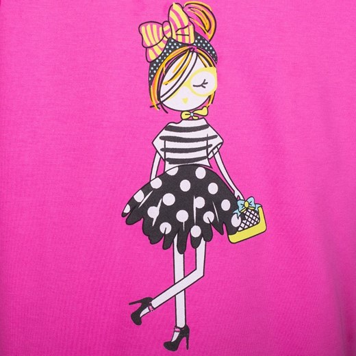 T-shirt dziewczęcy, różowy, lala, Tup Tup Tup Tup 128 smyk