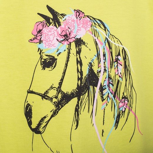 T-shirt dziewczęcy, żółty, koń, Tup Tup Tup Tup 110 smyk