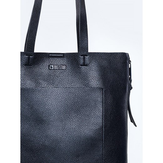 Shopper bag BIG STAR czarna mieszcząca a5 