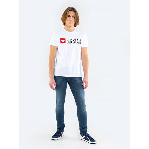 Koszulka męska z logo BIG STAR biała Quado 101 ze sklepu Big Star w kategorii T-shirty męskie - zdjęcie 115850573