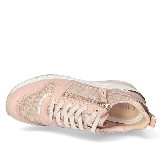 Piękne Różowe Sneakersy Caprice Na Koturnie Caprice 9-23710-26/504 Rose Comb Caprice Arturo-obuwie