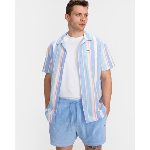 Tommy Jeans Pastel Vertical Stripe Koszula Niebieski Biały Tommy Jeans L okazja BIBLOO