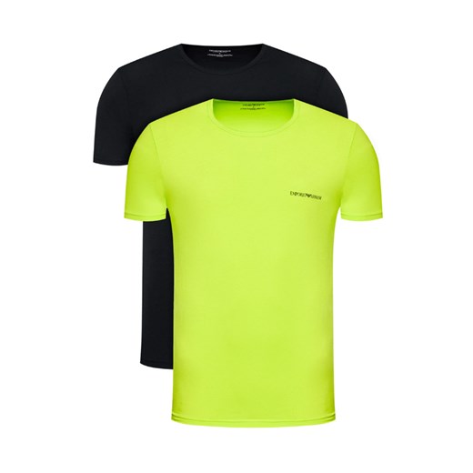 t-shirt męski emporio armani 111267 1p717 czarny limonkowy 2-pack ze sklepu Royal Shop w kategorii T-shirty męskie - zdjęcie 115878004