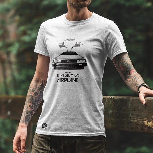 Koszulka motoryzacyjna z DeLorean'em DMC-12 sklep.klasykami.pl