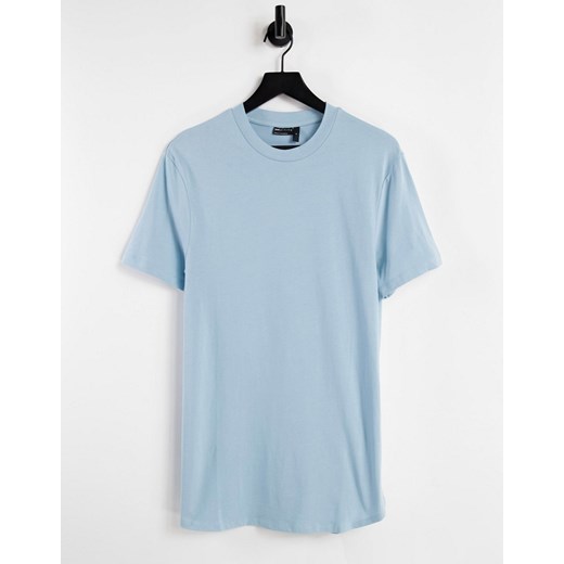 ASOS DESIGN – Niebieski długi T-shirt z rozcięciami XL Asos Poland