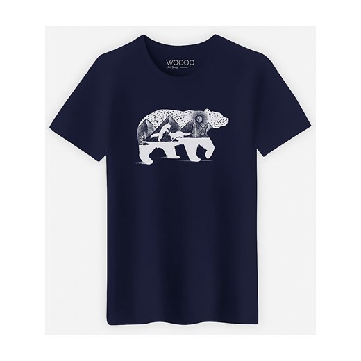 T-shirt męski Wooop granatowy