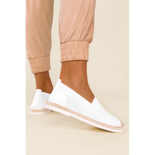 Białe espadryle Casu slip on 2201-2/8 Casu promocja Casu.pl