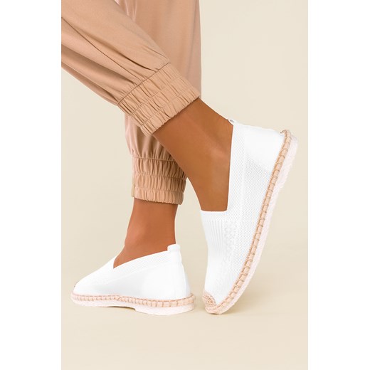 Białe espadryle Casu slip on 2201-2/8 Casu promocja Casu.pl