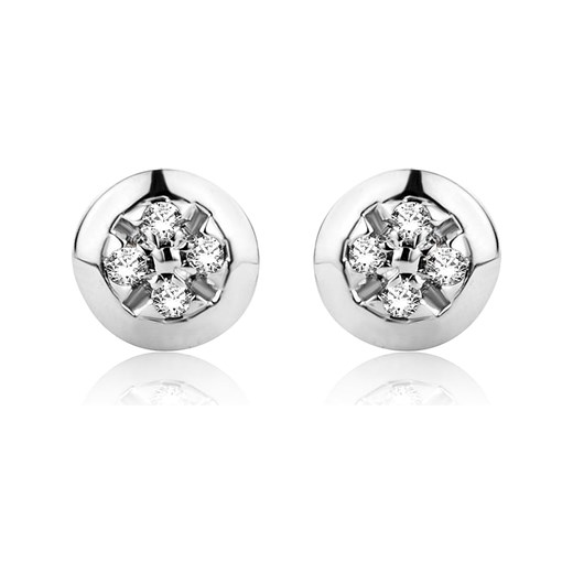 Złote kolczyki-wkrętki z diamentami Diamant Exquis onesize promocja Limango Polska