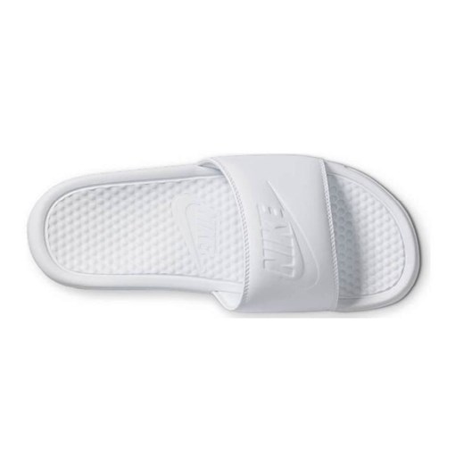 Klapki damskie Nike białe bez zapięcia ze skóry płaskie 
