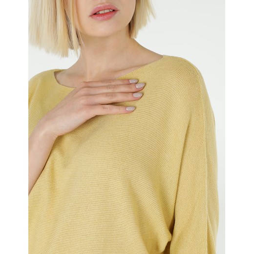 Sweter damski żółty Unisono na wiosnę 