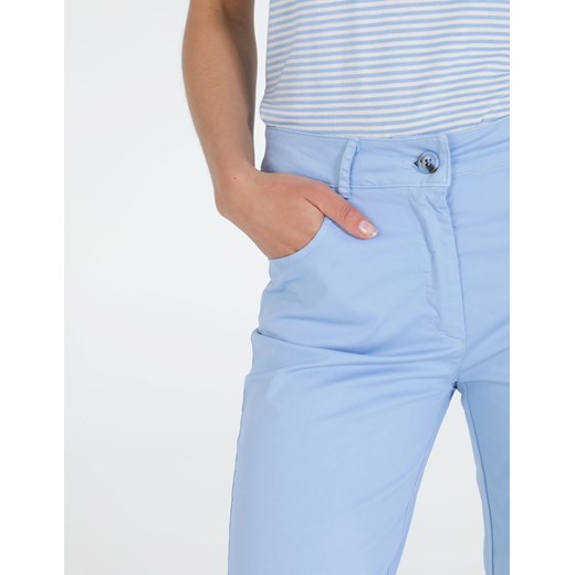 UNISONO Niebieskie spodnie z bawełny - LW5680 CELESTE Unisono S Unisono