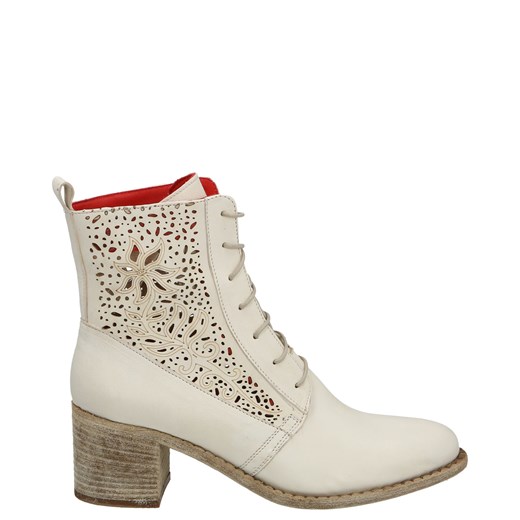 VENEZIA Beżowe botki  - 508 LAVATO CREMA Venezia 41 Venezia