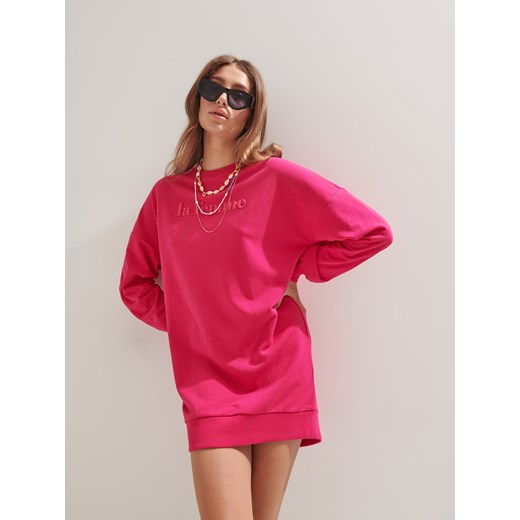 Mohito - Sukienka bluza z haftem - Różowy Mohito L/XL Mohito