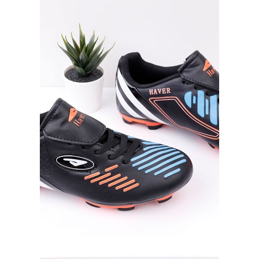 Buty piłkarskie korki czarno pomarańczowe 1 Meier Yourshoes 41 wyprzedaż YourShoes