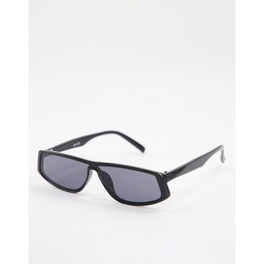 NA-KD – Wąskie sportowe okulary przeciwsłoneczne w kolorze czarnym-Black One Size Asos Poland wyprzedaż
