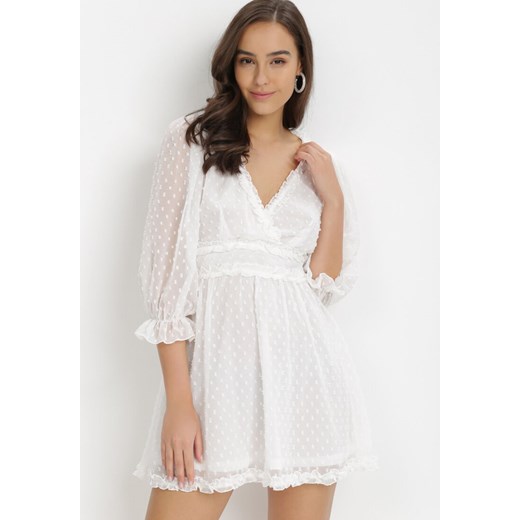 Biała Sukienka Taphionis ze sklepu Born2be Odzież w kategorii Sukienki - zdjęcie 116163232