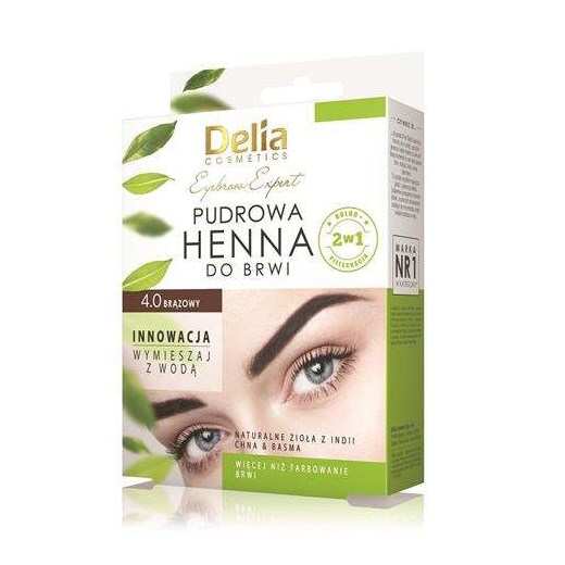 DELIA_Henna do brwi pudrowa 4.0 Brąz 4g perfumeriawarszawa.pl