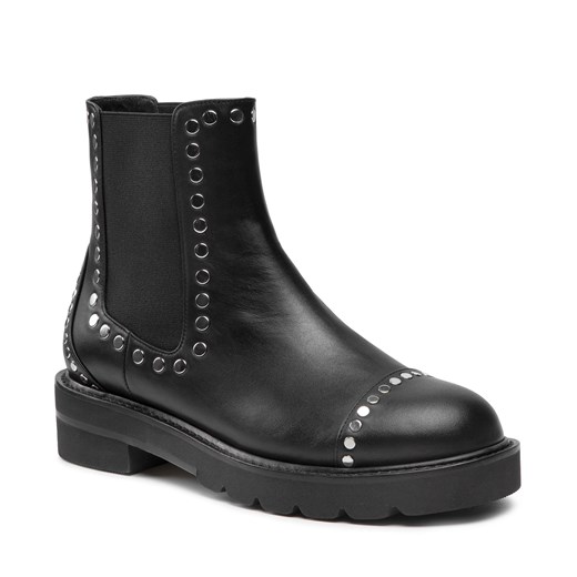 Botki czarne Stuart Weitzman jesienne bez zapięcia