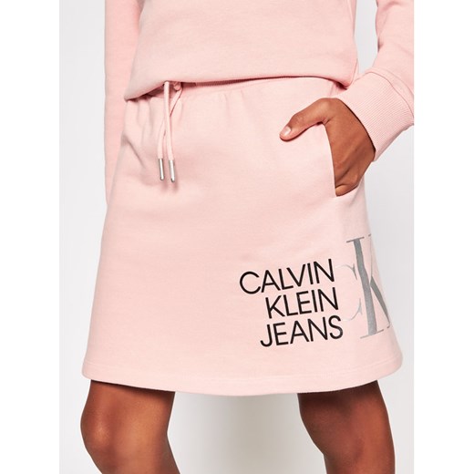 Calvin Klein Jeans Spódnica Hybrid Logo IG0IG00990 Różowy Regular Fit 16Y wyprzedaż MODIVO