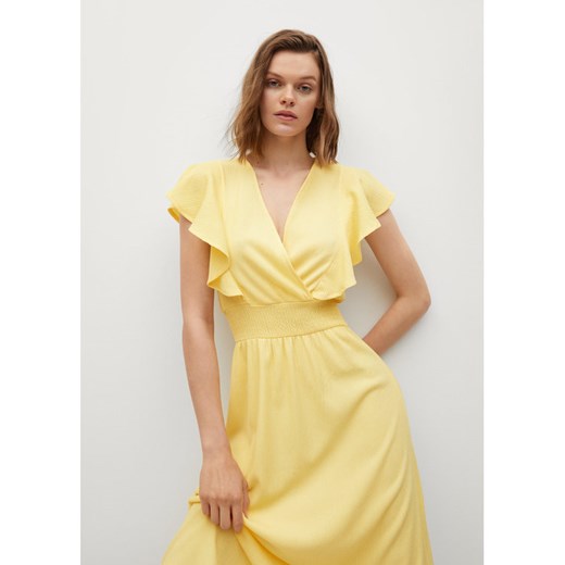 Mango Sukienka letnia Natalie 87038260 Żółty Regular Fit Mango S MODIVO