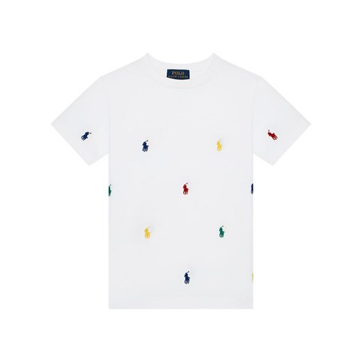 Biały t-shirt chłopięce Polo Ralph Lauren letni 