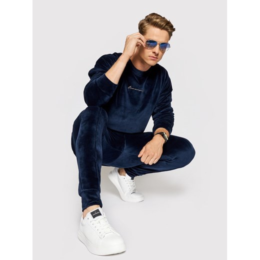 LaManuel Dres Velour Swag Set Granatowy Regular Fit Lamanuel M MODIVO