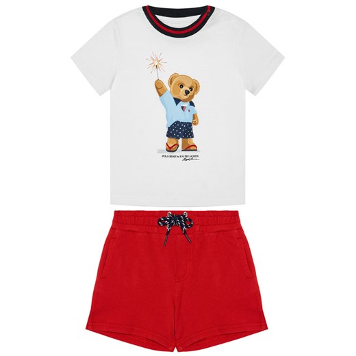 Polo Ralph Lauren Komplet t-shirt i spodenki Short Set 320787331001 Kolorowy Regular Fit Polo Ralph Lauren 12M okazyjna cena MODIVO